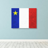 アカディア国動揺して旗 キャンバスプリント (インサイチュ (ウッドフロア))