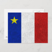 アカディア国動揺して旗 ポストカード (正面/裏面)