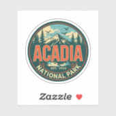アカディア国立公園のビンテージな屋外自然ギフト シール (シート)