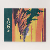 アカディア国立公園の夕日 ジグソーパズル (横)