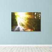 アカディア国立公園の森を太陽が照らす キャンバスプリント (インサイチュ (ウッドフロア))