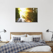 アカディア国立公園の森を太陽が照らす キャンバスプリント (インサイチュ (寝室))