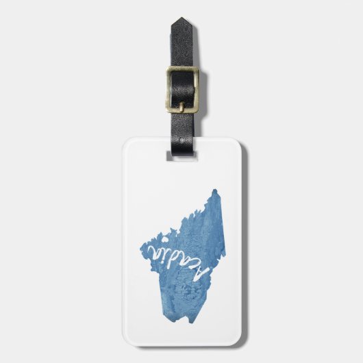 アカディア国立公園ウッドグレイン ラゲッジタグ (正面縦)