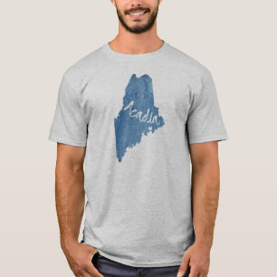 アカディア国立公園ウッドグレイン Tシャツ