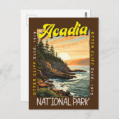 アカディア国立公園オッタークリフ動揺して ポストカード (正面/裏面)