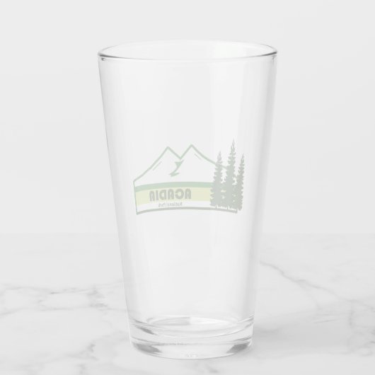 アカディア国立公園グリーンストライプズ タンブラーグラス (裏面)