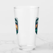 アカディア国立公園サンセットバッジイラストレーション タンブラーグラス (左)