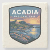 アカディア国立公園サンセットバッジ ストーンコースター (正面)