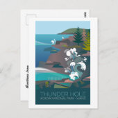 アカディア国立公園サンダーホールポストカード ポストカード (正面/裏面)