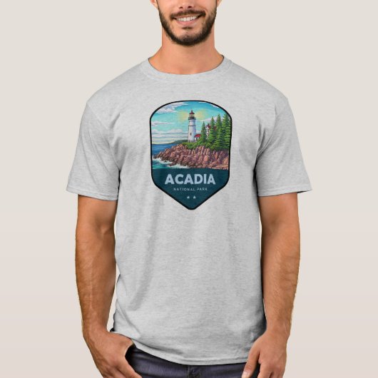 アカディア国立公園シールド Tシャツ (正面)