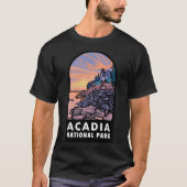 アカディア国立公園バクラシックッジTシャツ Tシャツ (正面)
