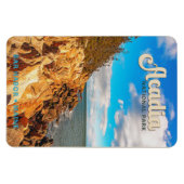 アカディア国立公園バーハーバーウォータカラー マグネット (横)