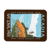 アカディア国立公園バーハーバーライトハウスヴィンテージ マグネット (横)