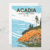 アカディア国立公園バーハーバーライトハウス シーズンカード (正面/裏面)