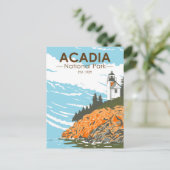 アカディア国立公園バーハーバーライトハウス ポストカード (スタンド正面)