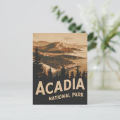 アカディア国立公園バーハーバーヴィンテージアート シーズンポストカード (スタンド正面)