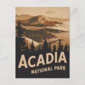 アカディア国立公園バーハーバーヴィンテージアート シーズンポストカード (正面)