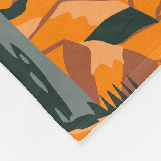 アカディア国立公園バーハーバーヴィンテージ フリースブランケット (角)