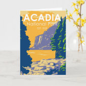 アカディア国立公園バーハーバー海パス カード (黄色い花)