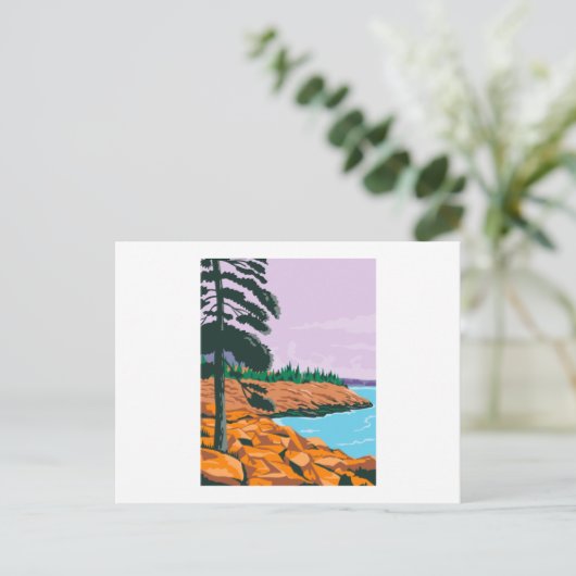 アカディア国立公園バー港の南西 ポストカード (スタンド正面)