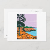 アカディア国立公園バー港の南西 ポストカード (正面/裏面)