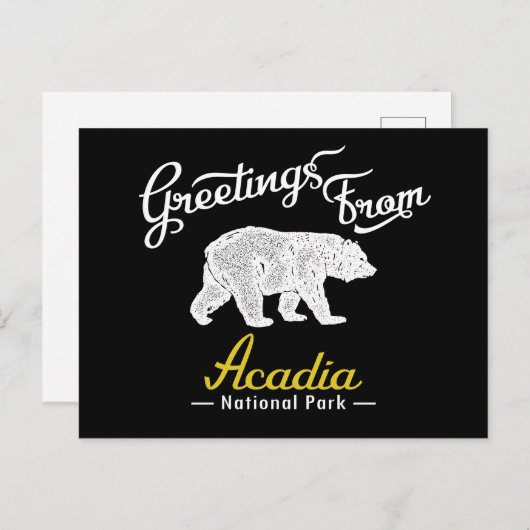 アカディア国立公園ベア ポストカード (正面/裏面)