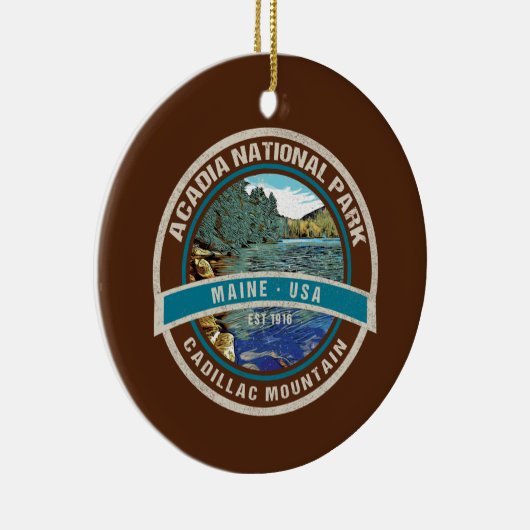 アカディア国立公園ホリデークリスマス装飾品 セラミックオーナメント (右)