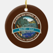 アカディア国立公園ホリデークリスマス装飾品 セラミックオーナメント (裏面)