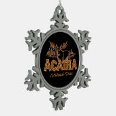 アカディア国立公園ムースコレクターホリデー スノーフレークピューターオーナメント (左)