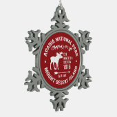 アカディア国立公園ムースコレクターホリデー スノーフレークピューターオーナメント (左)