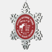 アカディア国立公園ムースコレクターホリデー スノーフレークピューターオーナメント (右)