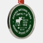 アカディア国立公園ムースコレクターホリデー メタルオーナメント (右)