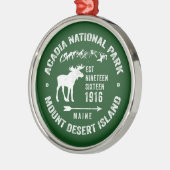 アカディア国立公園ムースコレクターホリデー メタルオーナメント (左)