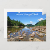 アカディア国立公園メインジョーダンポンドトラベル ポストカード (正面/裏面)