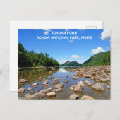 アカディア国立公園メインジョーダンポンドトラベル ポストカード (正面/裏面)