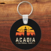 アカディア国立公園メインバーハーバーライトハウス キーホルダー (正面)