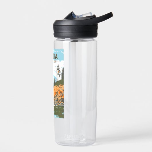 アカディア国立公園メインバーハーバーヴィンテージ ウォーターボトル (左面)