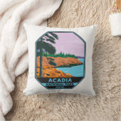 アカディア国立公園メインバーハーバーヴィンテージ クッション (ブランケット)
