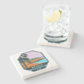 アカディア国立公園メインバーハーバーヴィンテージ ストーンコースター (横)