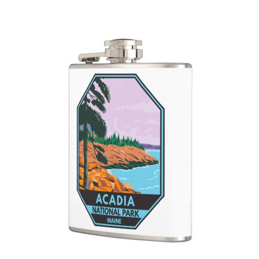 アカディア国立公園メインバーハーバーヴィンテージ フラスク (左)