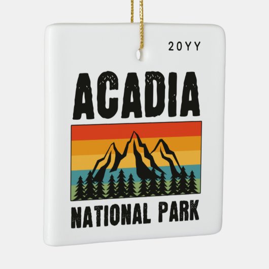 アカディア国立公園メインレトロカスタム年 セラミックオーナメント (右)