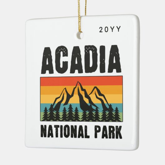 アカディア国立公園メインレトロカスタム年 セラミックオーナメント (左)