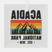 アカディア国立公園メインレトロヴィンテージ ガラスオーナメント (裏面)