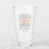 アカディア国立公園メインレトロヴィンテージ タンブラーグラス (裏面)