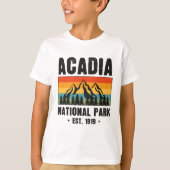 アカディア国立公園メインレトロヴィンテージ Tシャツ (正面)