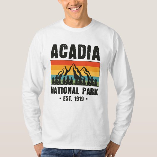 アカディア国立公園メインレトロヴィンテージ Tシャツ (正面)