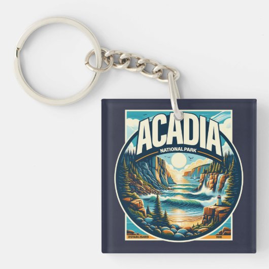 アカディア国立公園メイン キーホルダー (正面)