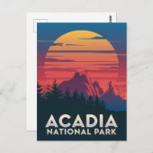 アカディア国立公園メーンサンセット ポストカード (正面/裏面)
