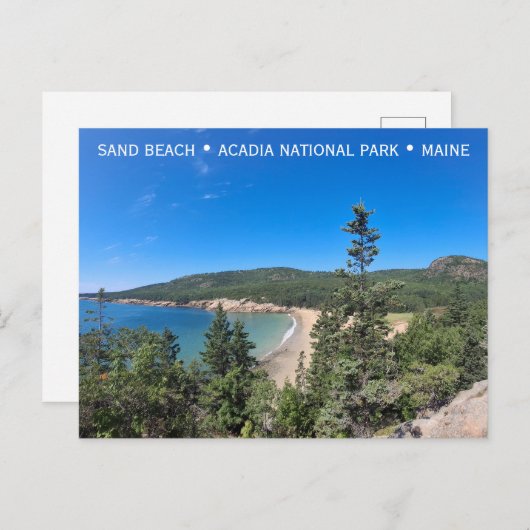 アカディア国立公園メーンサンドビーチ旅行写真 ポストカード (正面/裏面)