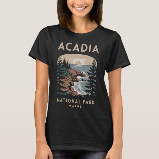 アカディア国立公園メーンシーニックビュー Tシャツ (正面)